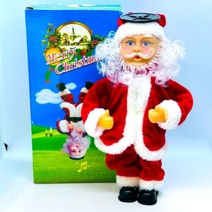 Kurt Adler Merry Christmas Animated Musical Santa Claus Dances Plays JingleBells
